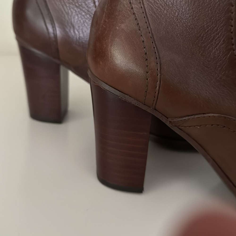 Tommy Hilfiger brown leather lace-up ankle boots - Picture 4 of 7
